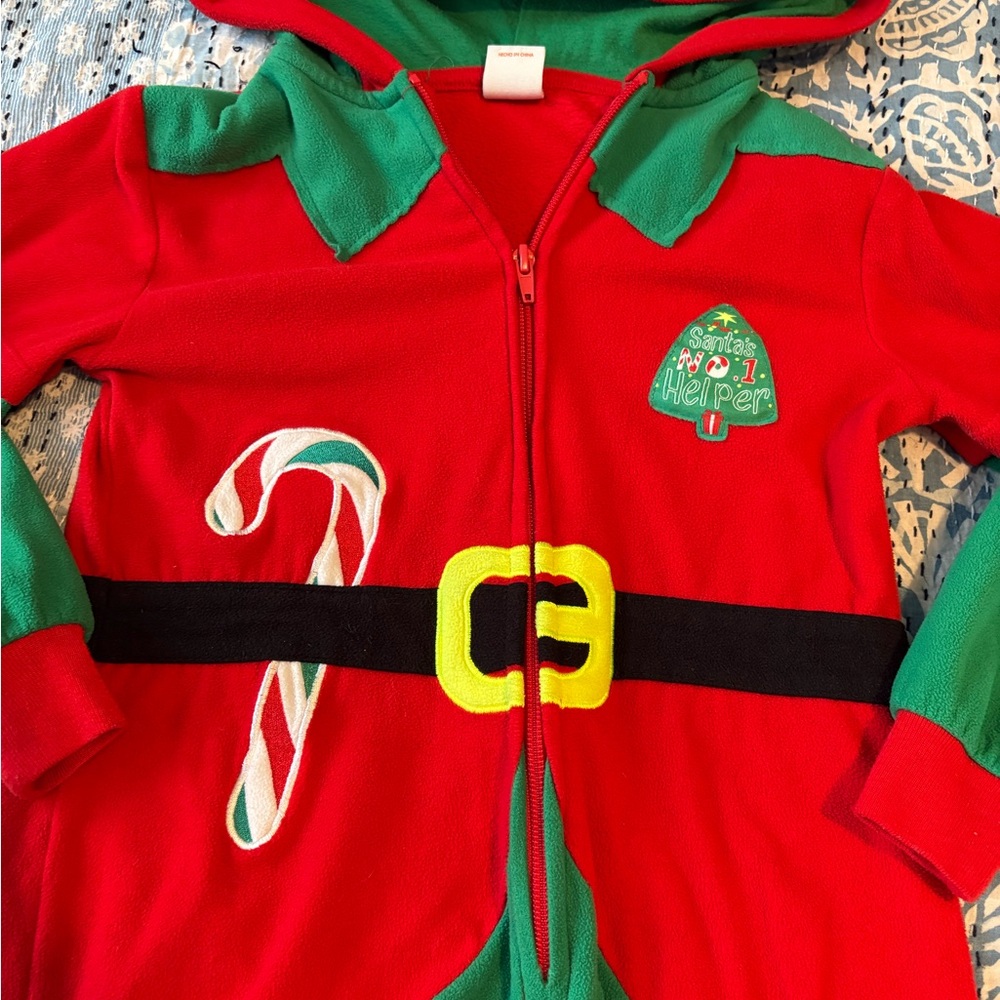 Cat and Jack Elf Onesie Pajamas - Picture 2 of 5